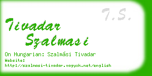 tivadar szalmasi business card